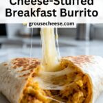 Cheese-stuffed breakfast burrito