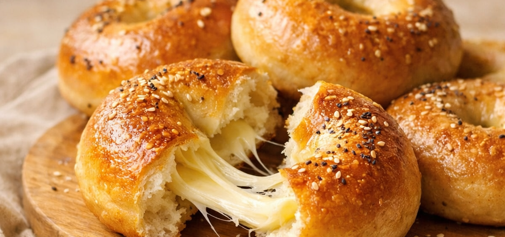 Cheese-stuffed bagels