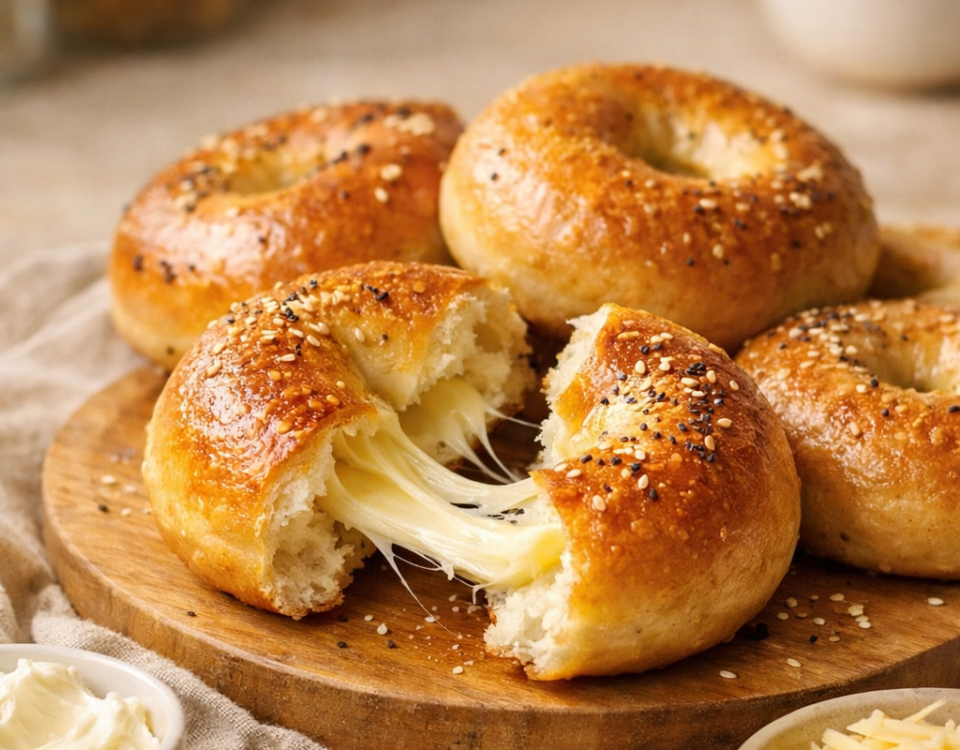 Cheese-stuffed bagels
