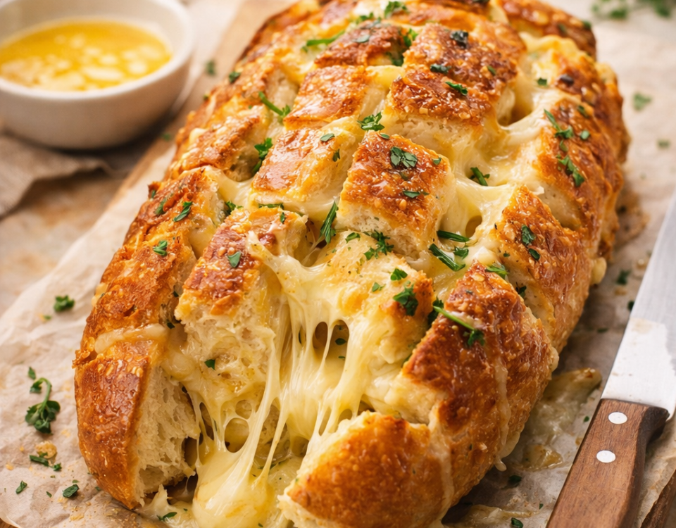 Pull-apart cheese loaf