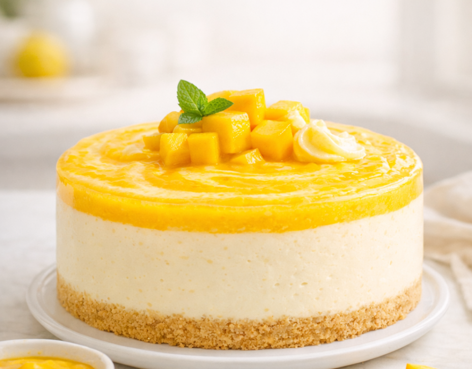 No-bake mango cheesecake