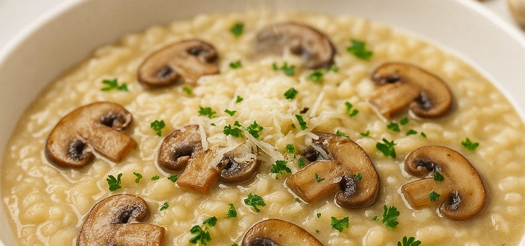 Parmesan mushroom risotto