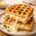 Cheese waffle sandwich