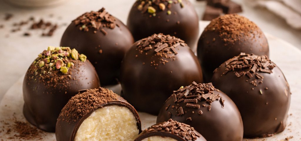 Cream cheese chocolate truffles