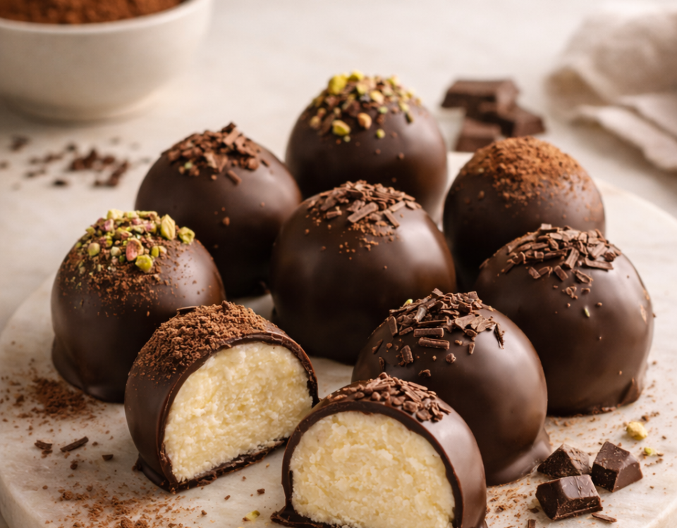Cream cheese chocolate truffles