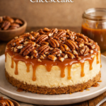 Caramel pecan cheesecake
