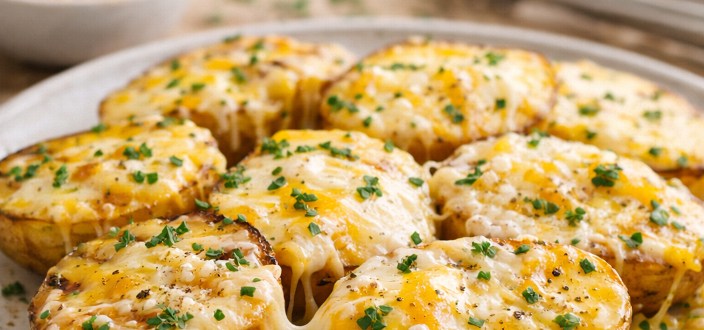 Cheesy grilled potatoes