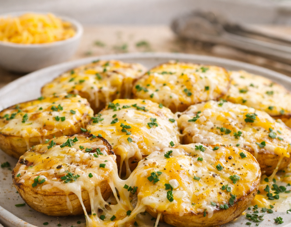 Cheesy grilled potatoes