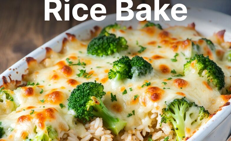 Cheese and broccoli rice bake