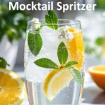 Feta-infused mocktail spritzer