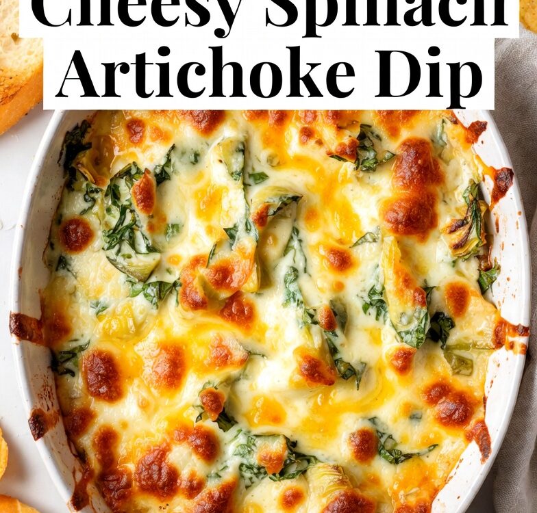 Cheesy spinach artichoke dip