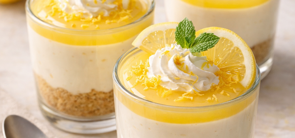 Lemon cheesecake cups