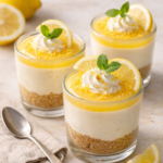 Lemon cheesecake cups
