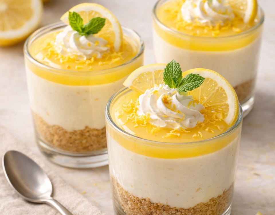 Lemon cheesecake cups