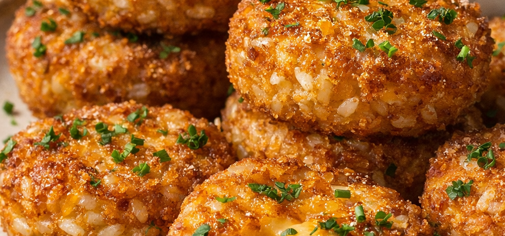Cheddar rice fritters