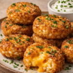 Cheddar rice fritters