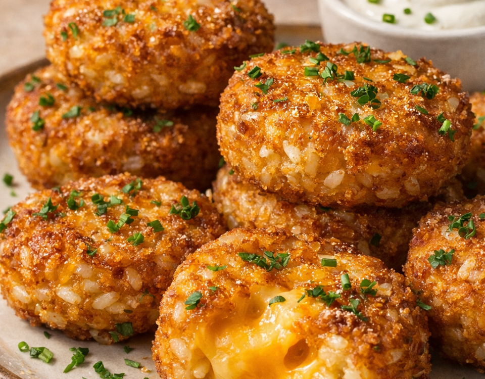 Cheddar rice fritters